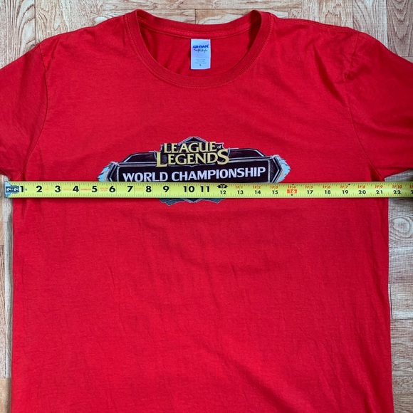 VTG League Of Legends Shirt Red Mens Large World Map Championship Tour Tee LoL - Picture 3 of 9